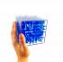 Головоломка из серии Лабиринтус - Куб, 10 см., синий, прозрачный  - миниатюра №1
